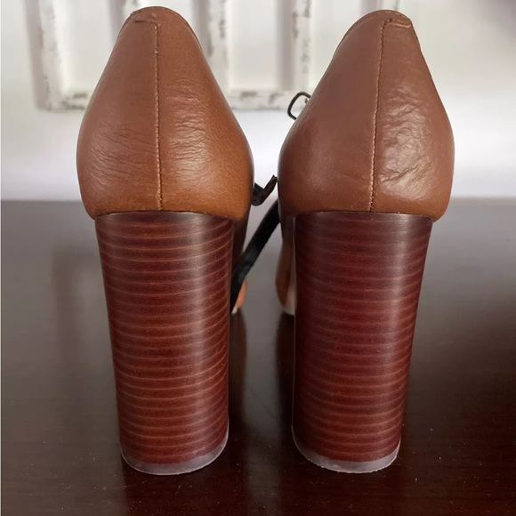 Crown Vintage Women’s 4” Leather Heels Testra Round Toe Cognac - Picture 2 of 12